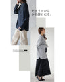 A warm knit top that can be worn like a comfortable cut-and-sew top