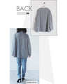A warm knit top that can be worn like a comfortable cut-and-sew top