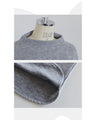 A warm knit top that can be worn like a comfortable cut-and-sew top