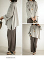 A deformed pullover. A stylish design top in a single piece, 