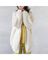 A popcorn cardigan that adults can wear too