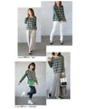Adults will be in high spirits too! Enjoy the daily wear of this mixed-material top in green