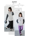 [Otona Original] A classic yet slightly unique piece. Striped top with a split design