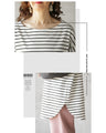 [Otona Original] A classic yet slightly unique piece. Striped top with a split design