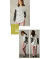 [Otona Original] A classic yet slightly unique piece. Striped top with a split design
