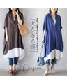 A loose-fitting dress for adults that can be worn in layers.