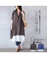 A loose-fitting dress for adults that can be worn in layers.
