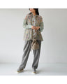 A stylish chiffon blouse with three patterns