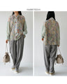 A stylish chiffon blouse with three patterns