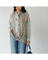 A stylish chiffon blouse with three patterns