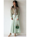 A stylish chiffon blouse with three patterns
