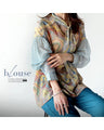 A stylish chiffon blouse with three patterns