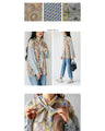 A stylish chiffon blouse with three patterns