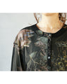 Fantasy Botanical Sheer Mesh Long Shirt
