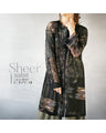 Fantasy Botanical Sheer Mesh Long Shirt