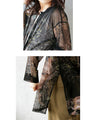 Fantasy Botanical Sheer Mesh Long Shirt