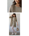 It's easy because it's attached! Ensemble-style tunic