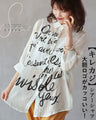 A sheer shirt top with a cool and casual bold logo