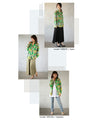 A gorgeous green floral shirt with a bold pattern
