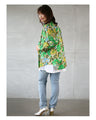 A gorgeous green floral shirt with a bold pattern