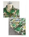 A gorgeous green floral shirt with a bold pattern