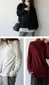 Fluffy and light, addictive turtleneck fleece long sleeve T-shirt