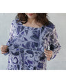 Unique sheer layered tunic in purple