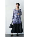 Unique sheer layered tunic in purple