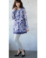 Unique sheer layered tunic in purple