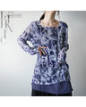 Unique sheer layered tunic in purple