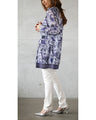 Unique sheer layered tunic in purple