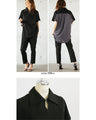 A sophisticated polo shirt made from different materials that can be worn like a blouse