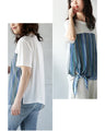 Asymmetrical T-shirt with a cute color scheme!