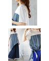 Asymmetrical T-shirt with a cute color scheme!