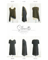A black khaki set that can be worn alone or layered for a variety of looks