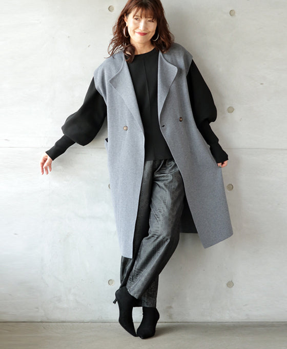 ゆるさもカチッとも 今どきトラッドなロングベスト