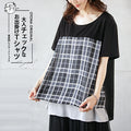 Adult checkered T-shirt for going out