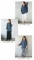A loose dolman blouse for adults in dull blue