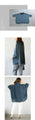 A loose dolman blouse for adults in dull blue