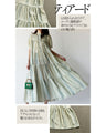 Tiered maxi dress with floral stripes 