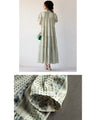 Tiered maxi dress with floral stripes 
