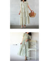 Tiered maxi dress with floral stripes 