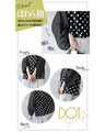Lightweight sheer top with mixed patterns and puffy sleeves