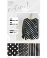 Lightweight sheer top with mixed patterns and puffy sleeves