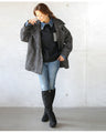 Denim and designer knitwear are attached together so you can wear it all by itself