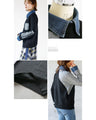 Denim and designer knitwear are attached together so you can wear it all by itself