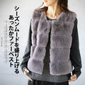 A warm fur vest that will liven up the seasonal mood
