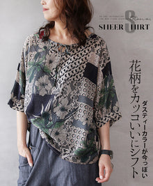  A cool shift in floral print tops and shirts