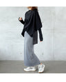 A top made from two fabrics to complete your outfit