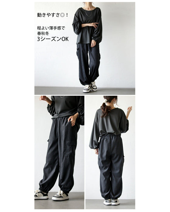 一線を画す 大人のマットな艶カーゴパンツ